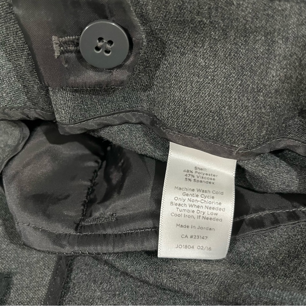 Talbots Charcoal Gray Flat Front Side Zip Women's Dress Pants, Slacks, Trousers - Picture 12 of 12
